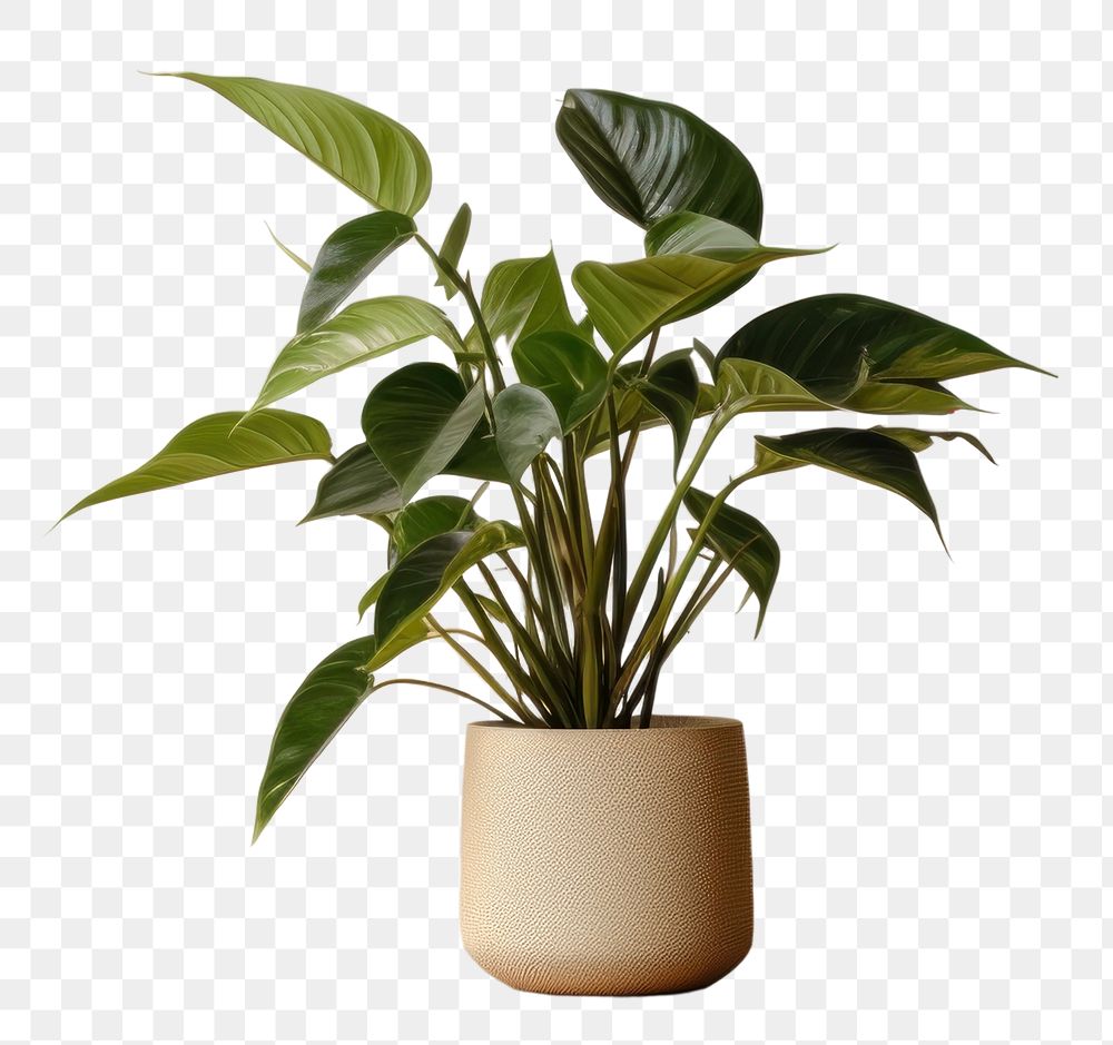 PNG  Plant leaf vase houseplant. AI generated Image by rawpixel.