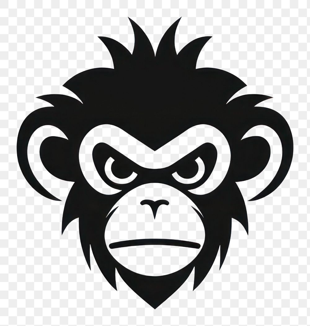 PNG Logo animal monkey mammal. AI generated Image by rawpixel.