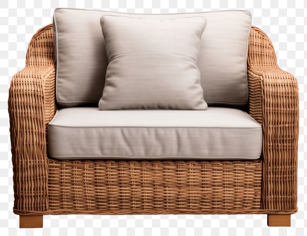 PNG Armchair furniture cushion couch. AI generated Image by rawpixel.