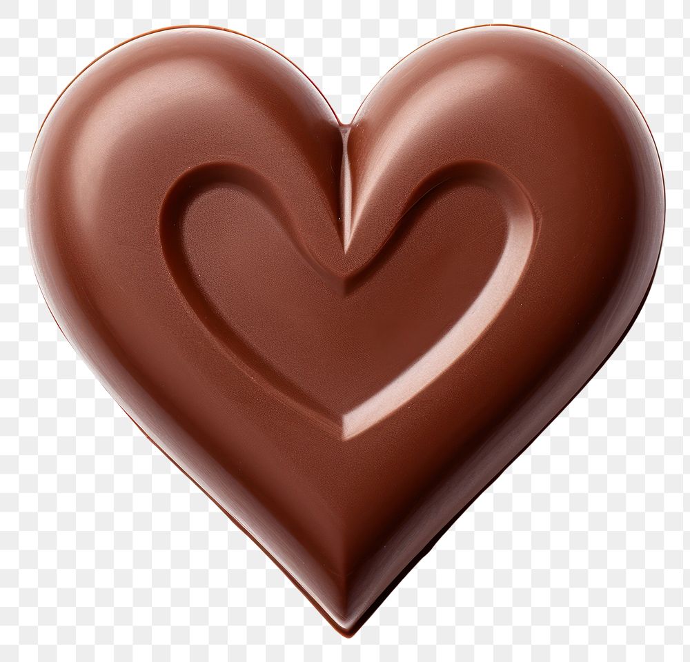 PNG Chocolate heart confectionery dessert. AI generated Image by rawpixel.