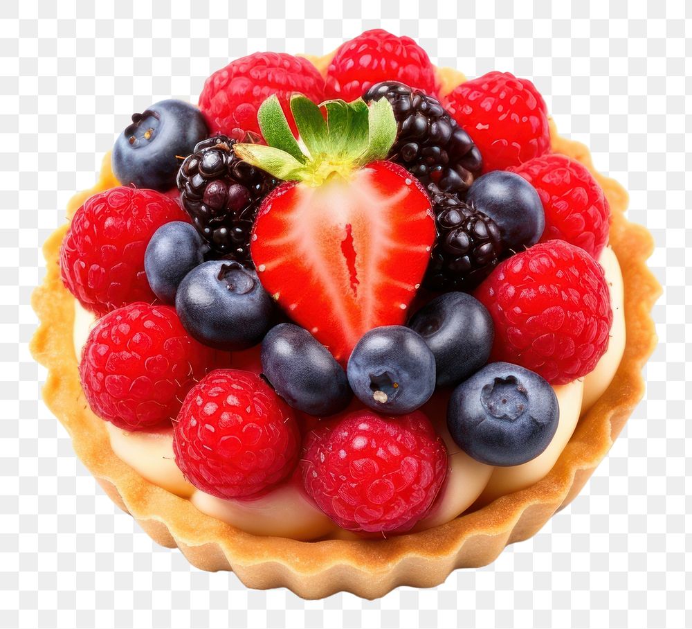 PNG Fruit tart strawberry blueberry. AI generated Image by rawpixel.