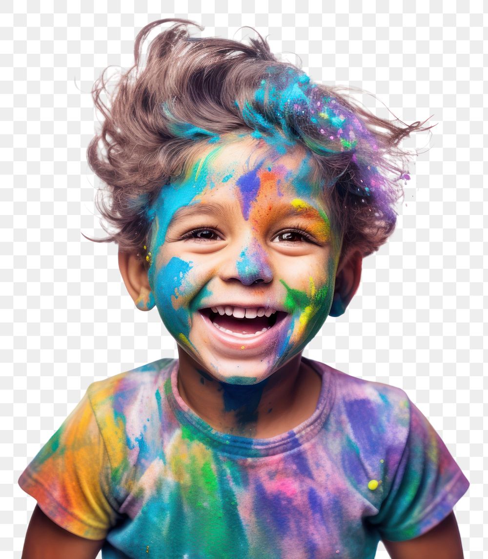 PNG Holi celebration portrait festival. AI generated Image by rawpixel.