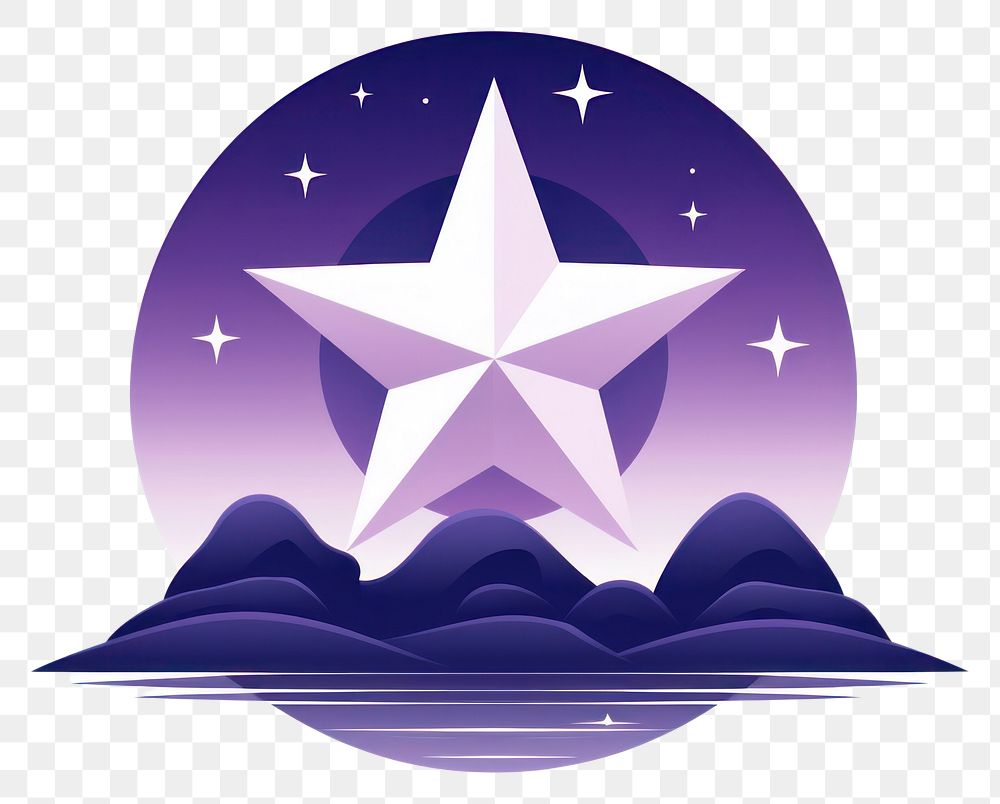 PNG Purple symbol night star. AI generated Image by rawpixel.