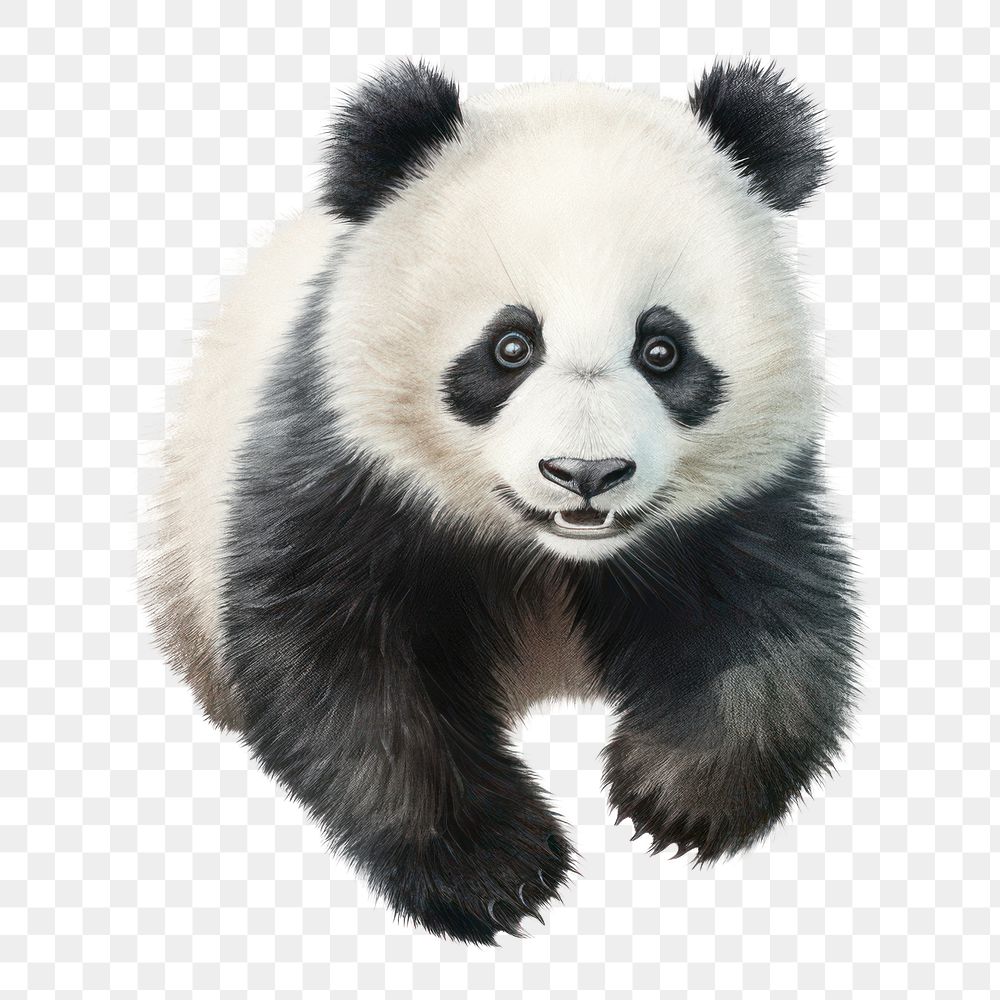 PNG Wildlife animal mammal panda. AI generated Image by rawpixel.