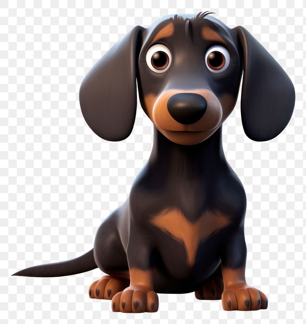 PNG Dachshund cartoon animal mammal. 