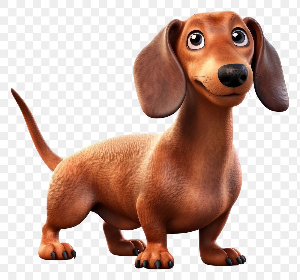PNG Dog dachshund cartoon animal. AI generated Image by rawpixel.