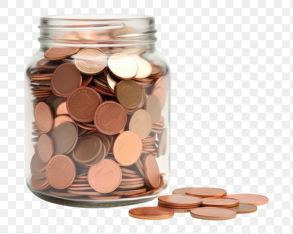 PNG Coin jar money transparent background. AI generated Image by rawpixel.