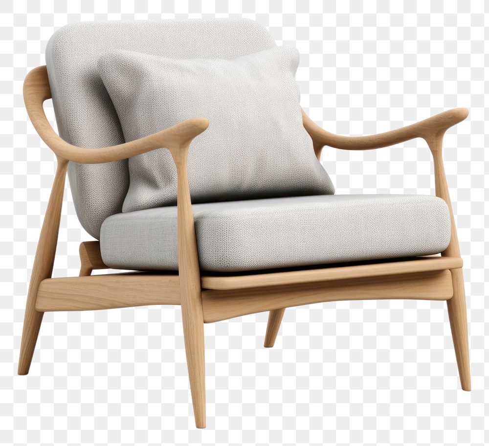 PNG Furniture armchair white background comfortable. 