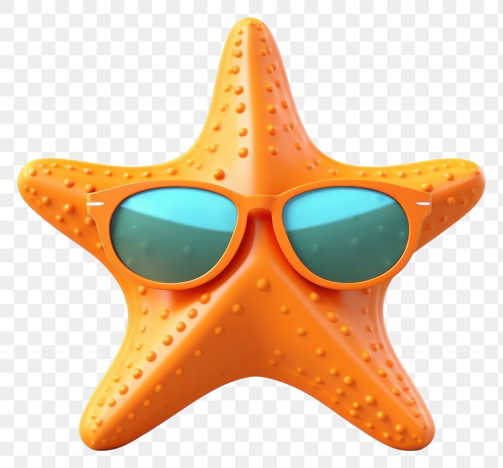 PNG Sunglasses starfish white background invertebrate. AI generated Image by rawpixel.