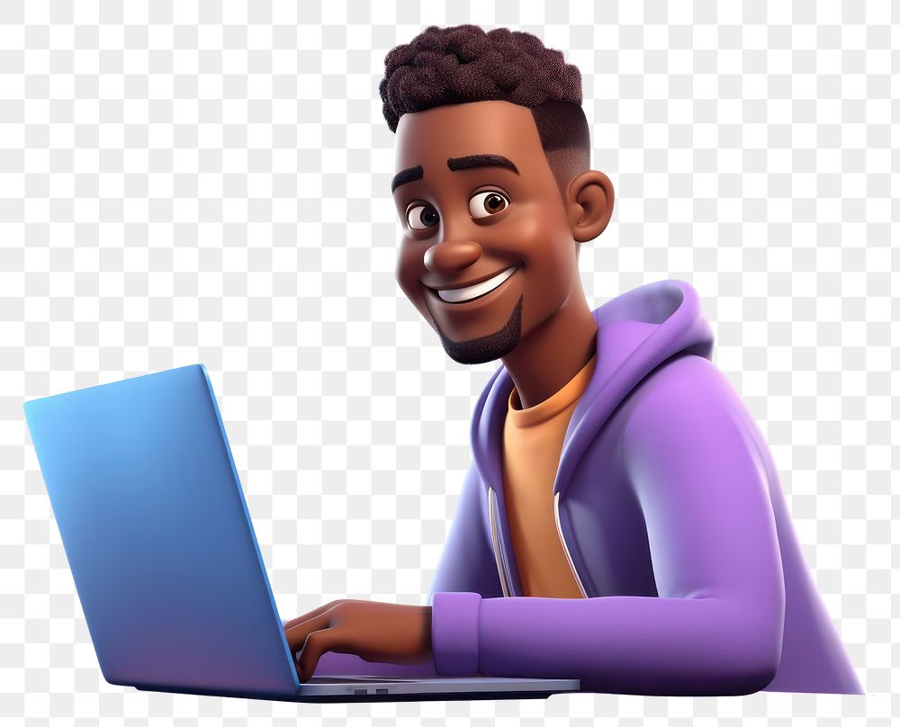 PNG Laptop computer smiling  