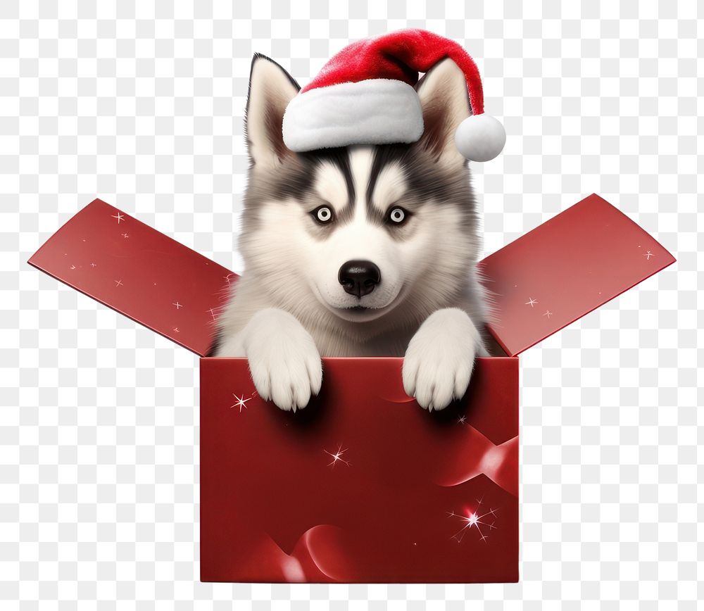 PNG Christmas mammal animal husky. AI generated Image by rawpixel.