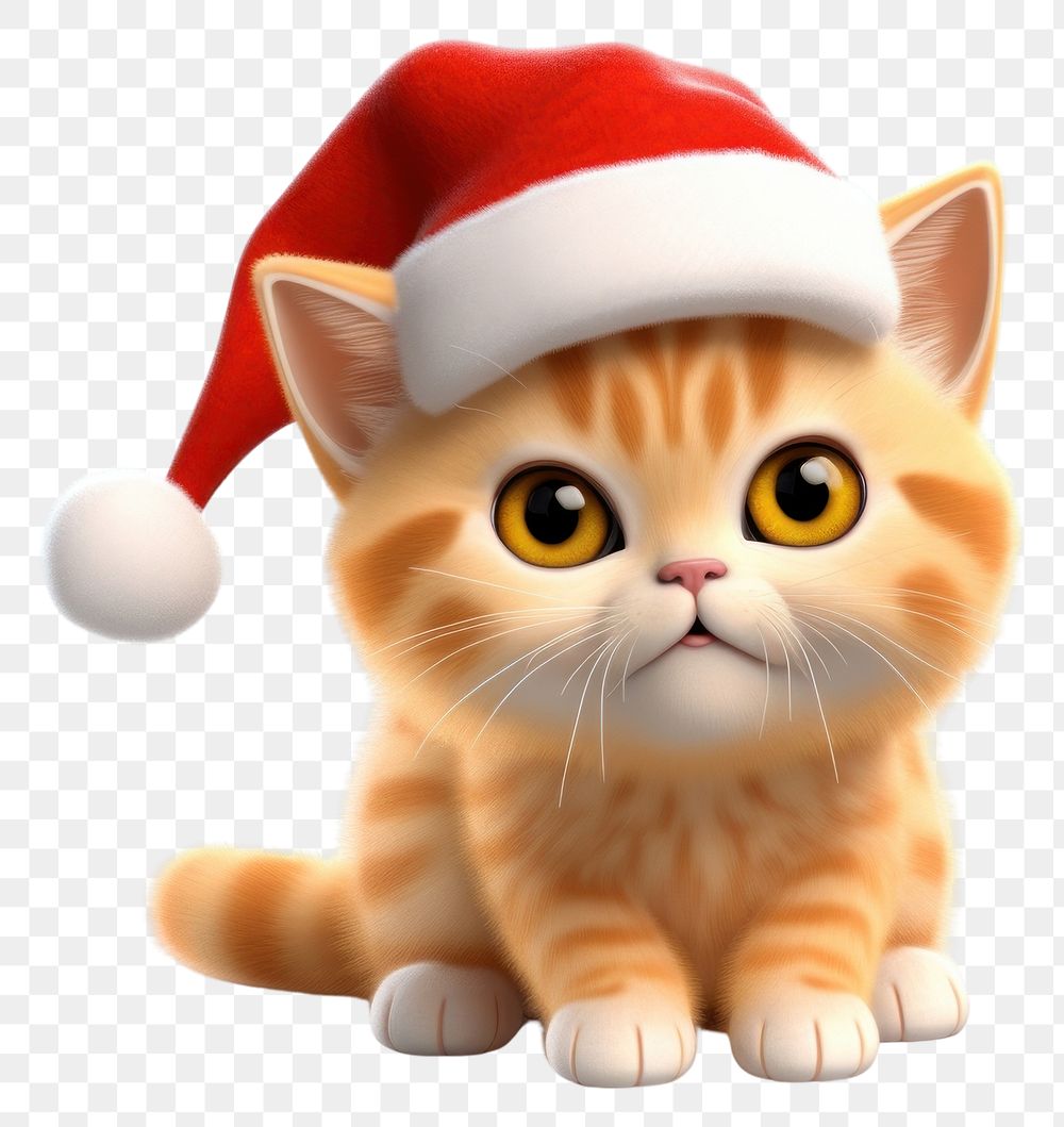 PNG Christmas mammal animal kitten. 