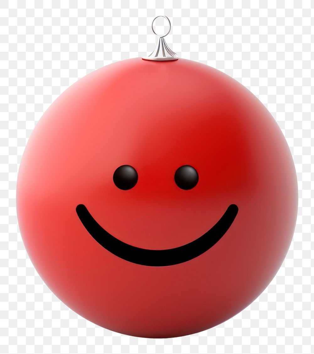 PNG Christmas smiling sphere white background. AI generated Image by rawpixel.