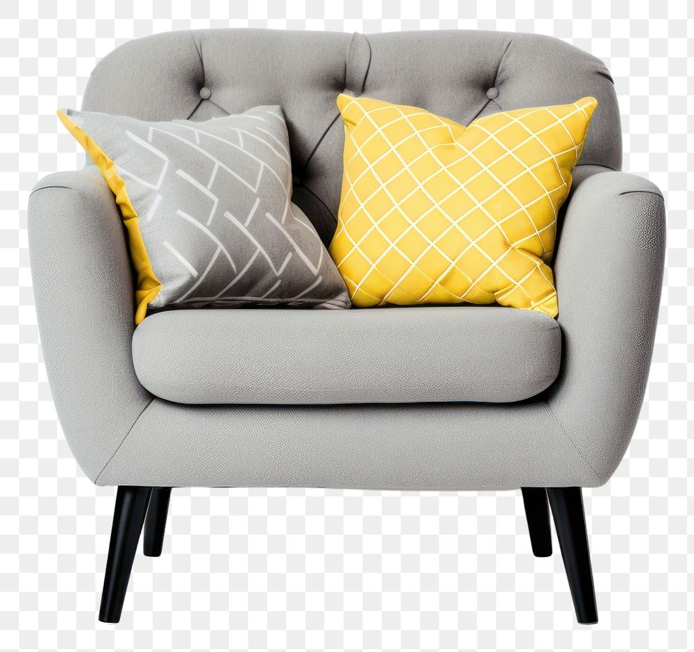 PNG Armchair pillow furniture cushion. AI generated Image by rawpixel.