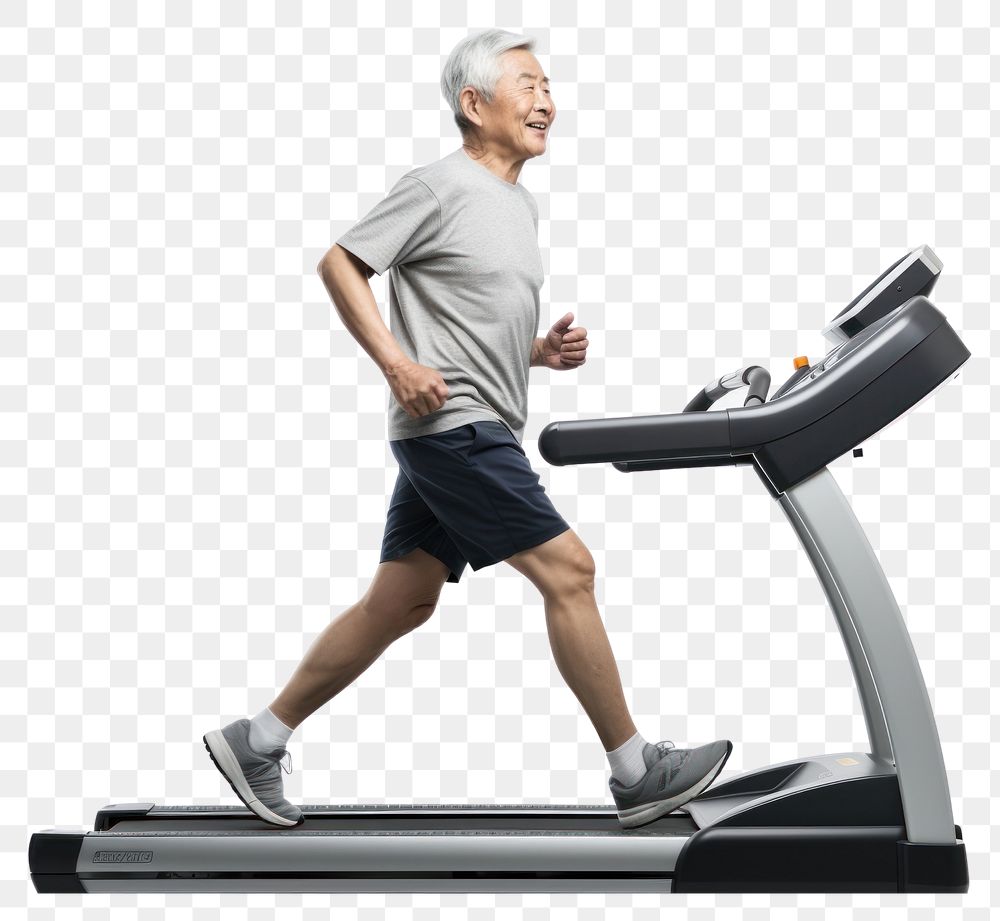 PNG Treadmill sports adult concentration. AI generated Image by rawpixel.