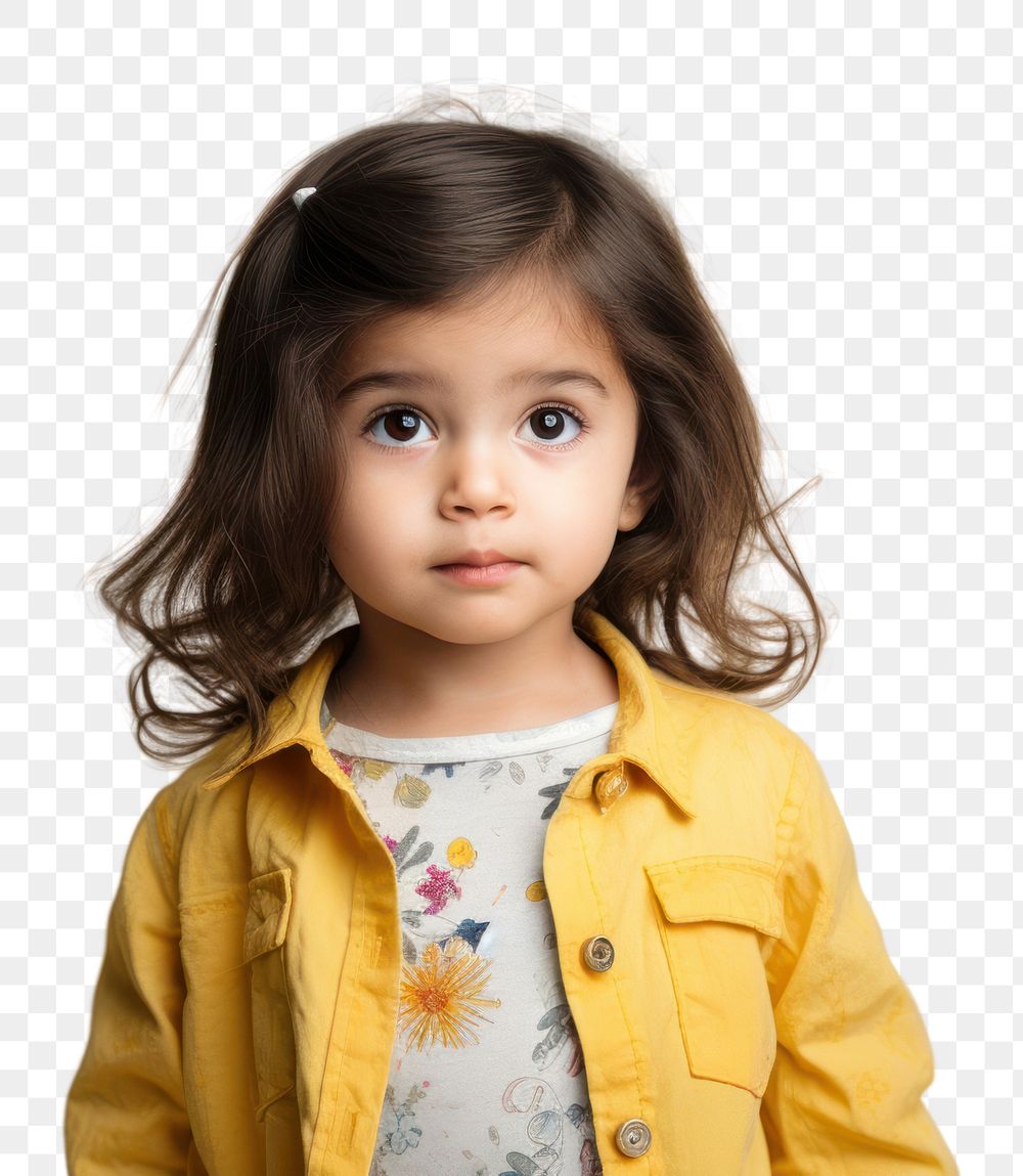 PNG Portrait child photo girl. AI generated Image by rawpixel.