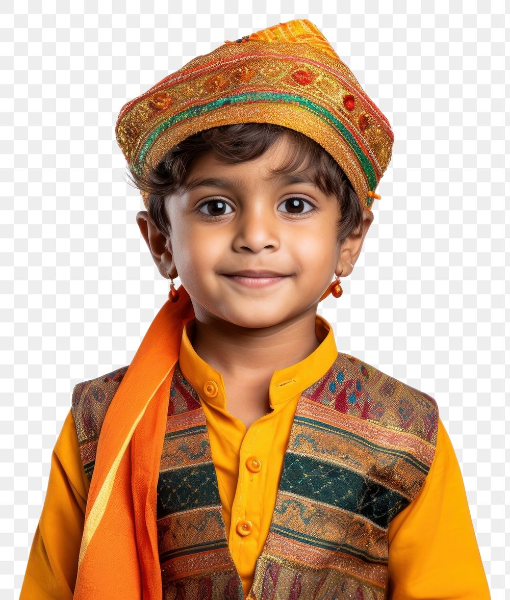 PNG Portrait turban child photography. AI generated Image by rawpixel.
