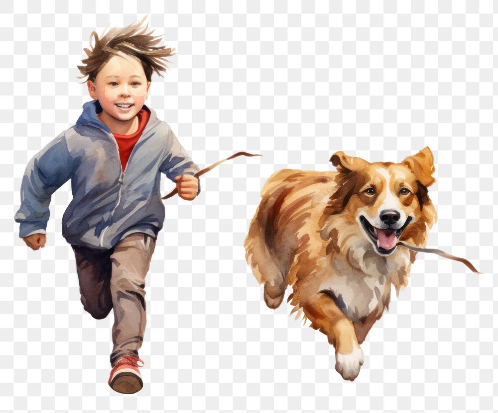 PNG Dog running walking mammal. AI generated Image by rawpixel.