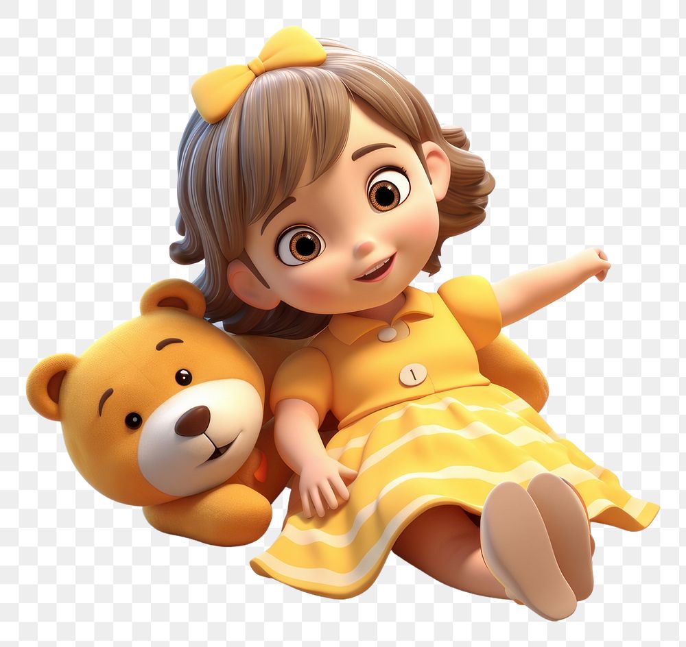 PNG Toy cartoon doll baby. AI generated Image by rawpixel.