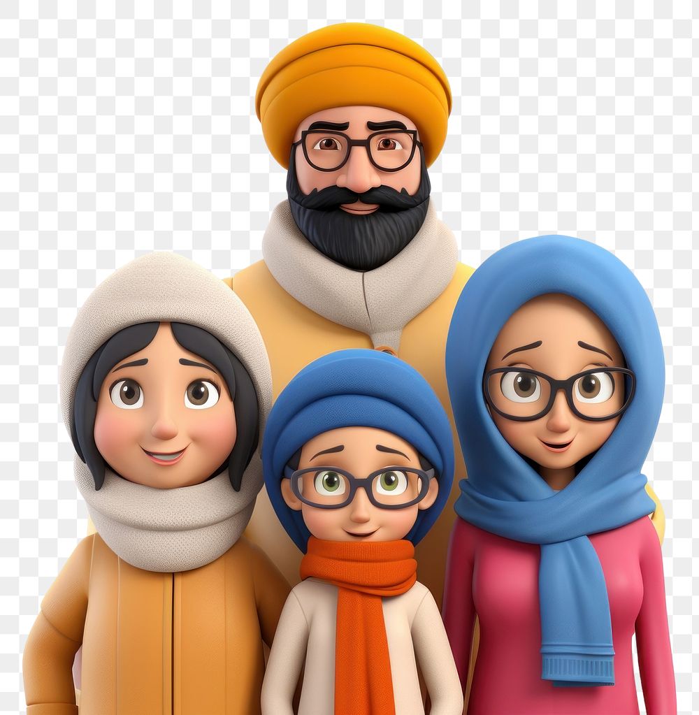 PNG Cartoon family togetherness happiness. AI generated Image by rawpixel.