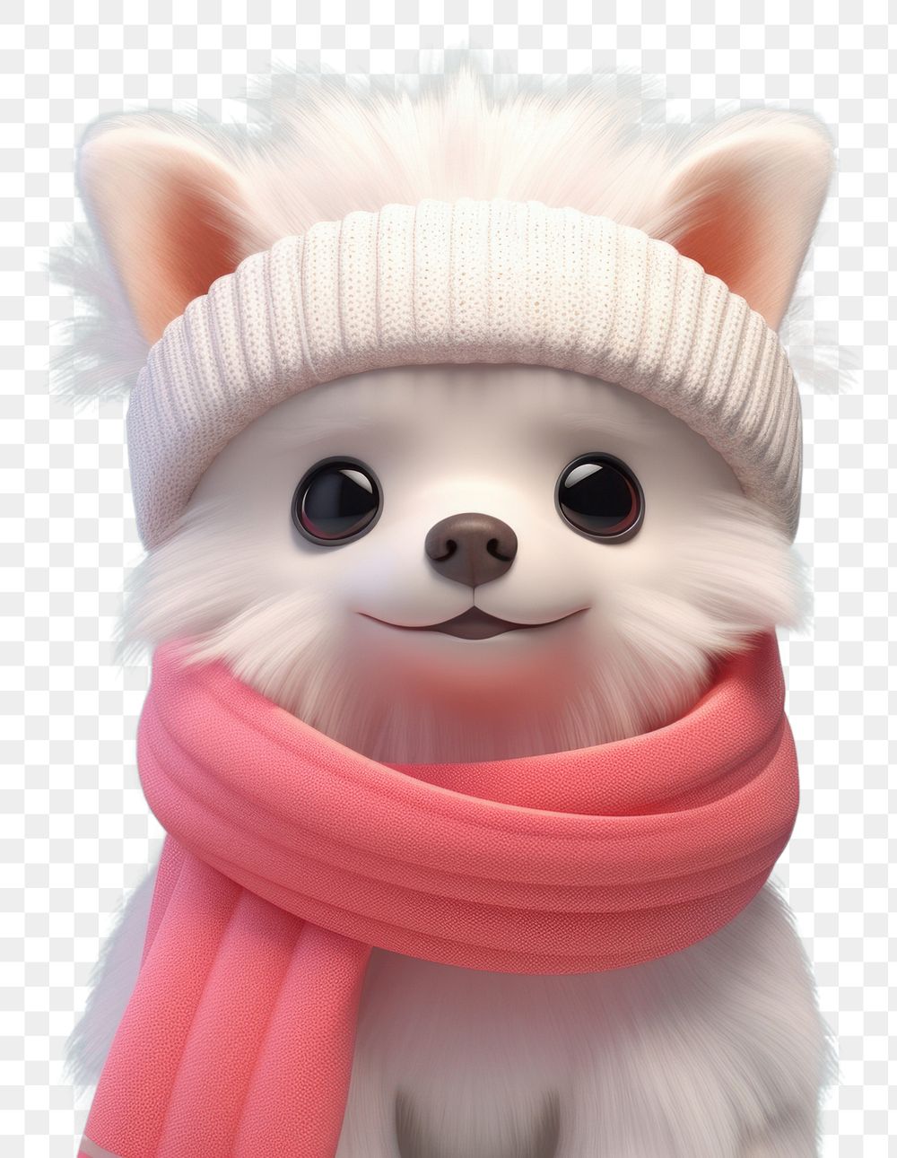 PNG Cartoon scarf cute dog. AI generated Image by rawpixel.