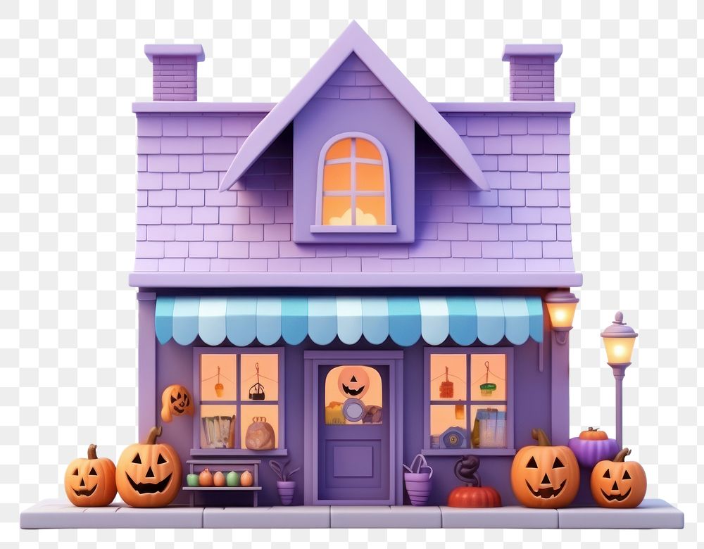 PNG Architecture halloween building house. 