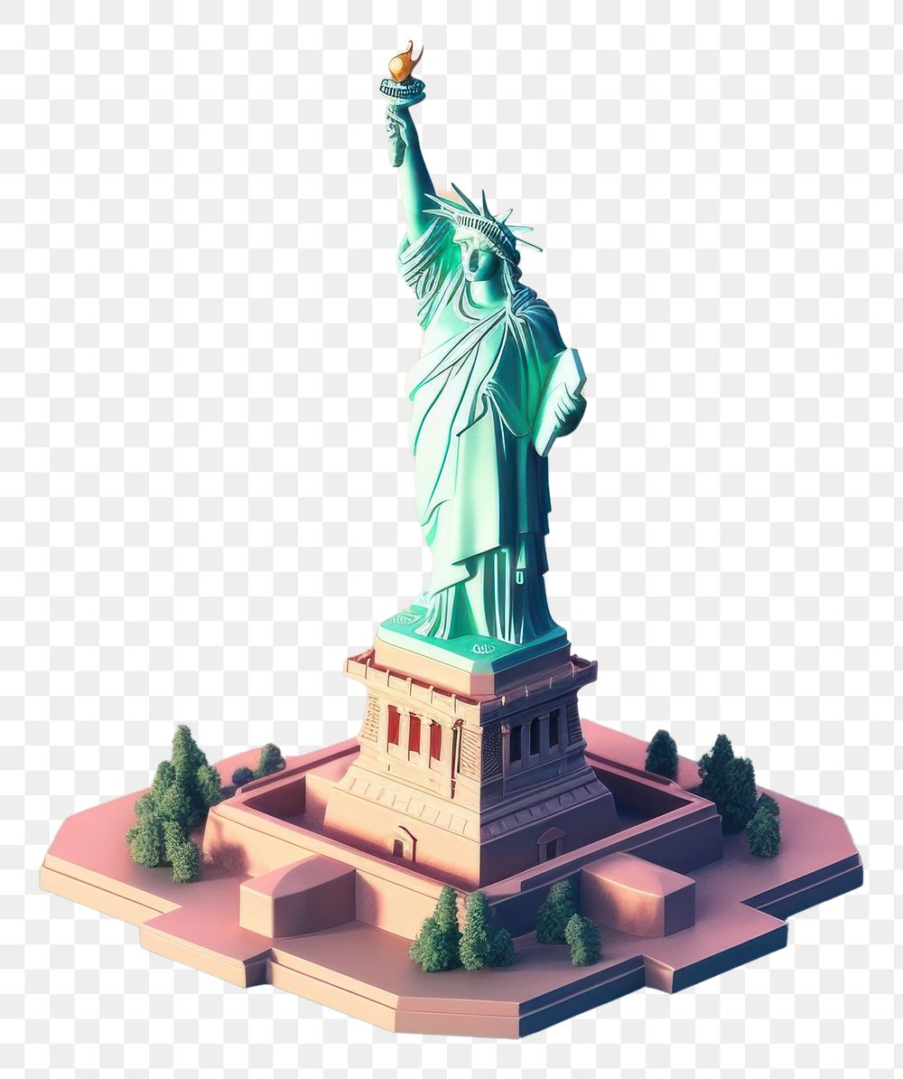 PNG Sculpture statue representation independence. AI generated Image by rawpixel.