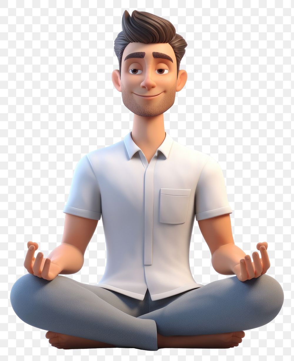 PNG Cartoon sports yoga representation. AI generated Image by rawpixel.