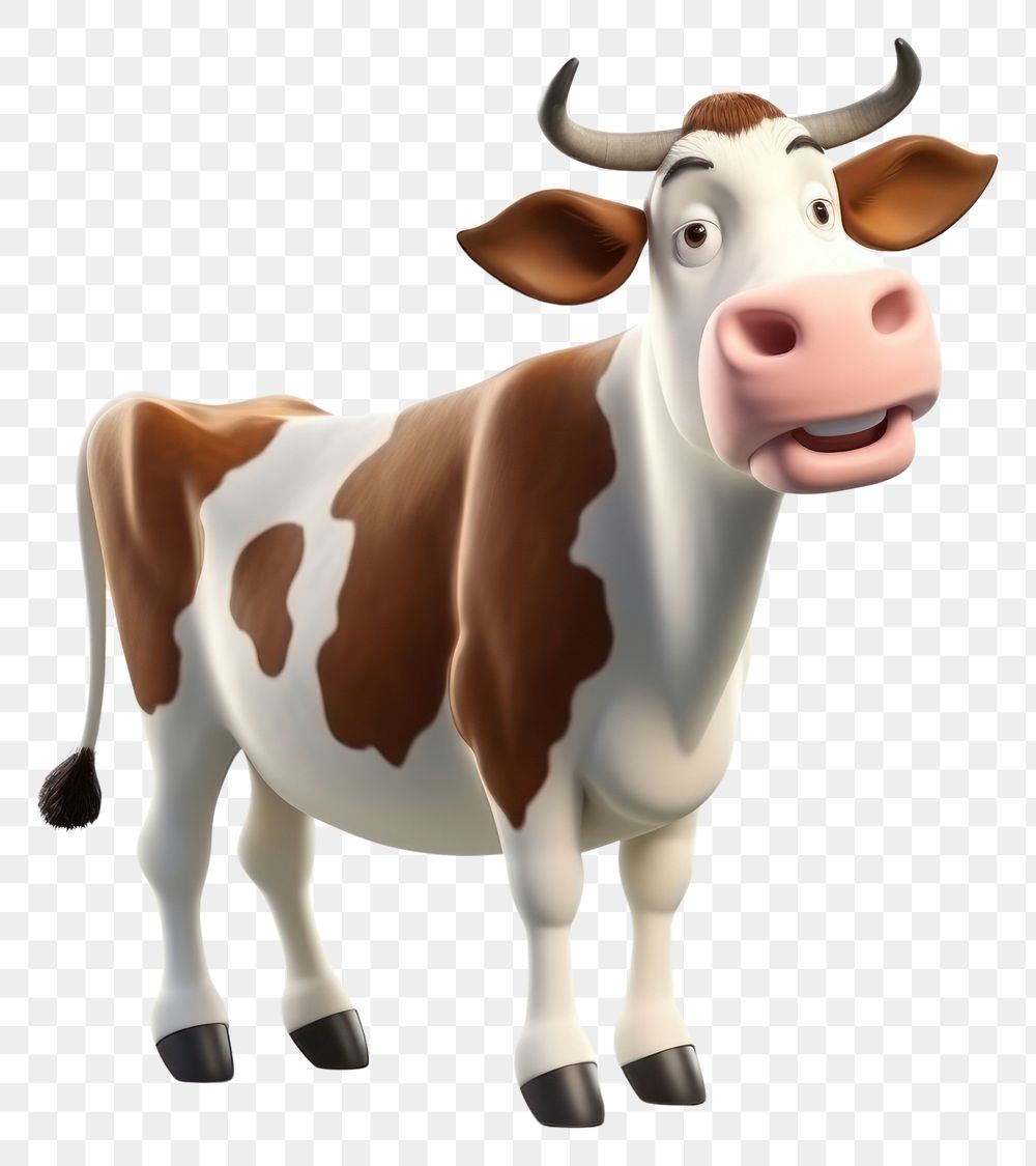 PNG Cow livestock cartoon mammal. AI generated Image by rawpixel.