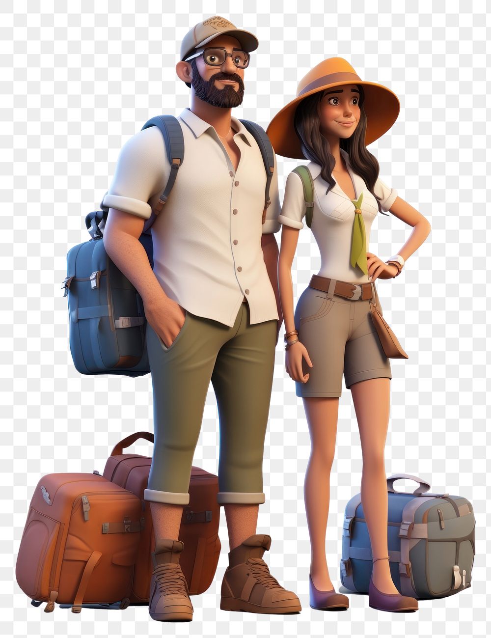 PNG Portrait luggage cartoon travel. AI generated Image by rawpixel.