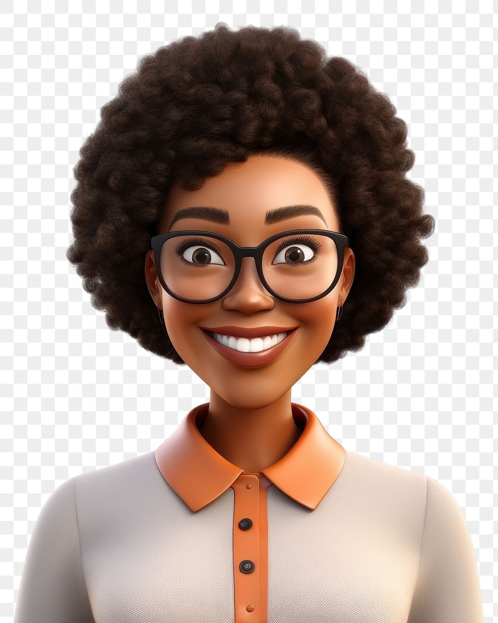 PNG Portrait glasses smiling cartoon. 