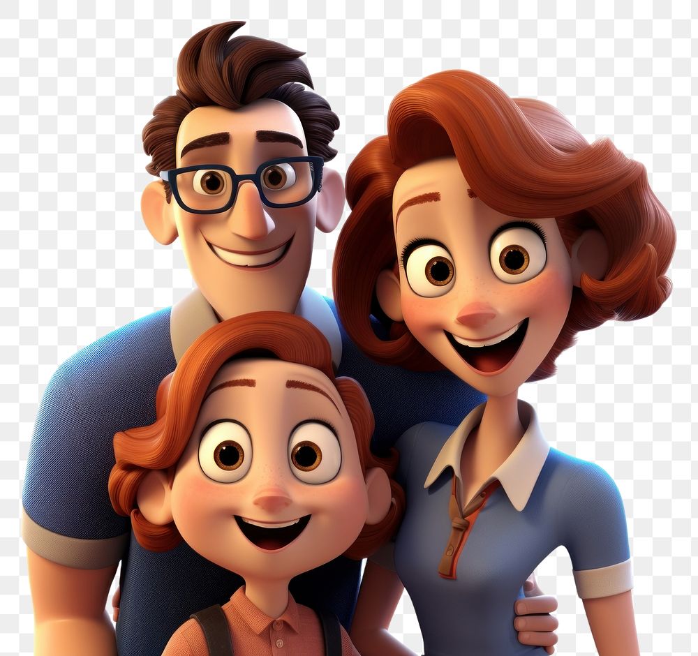 PNG Cartoon portrait adult togetherness. AI generated Image by rawpixel.