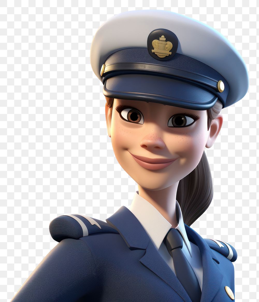 PNG Cartoon captain female adult. AI generated Image by rawpixel.