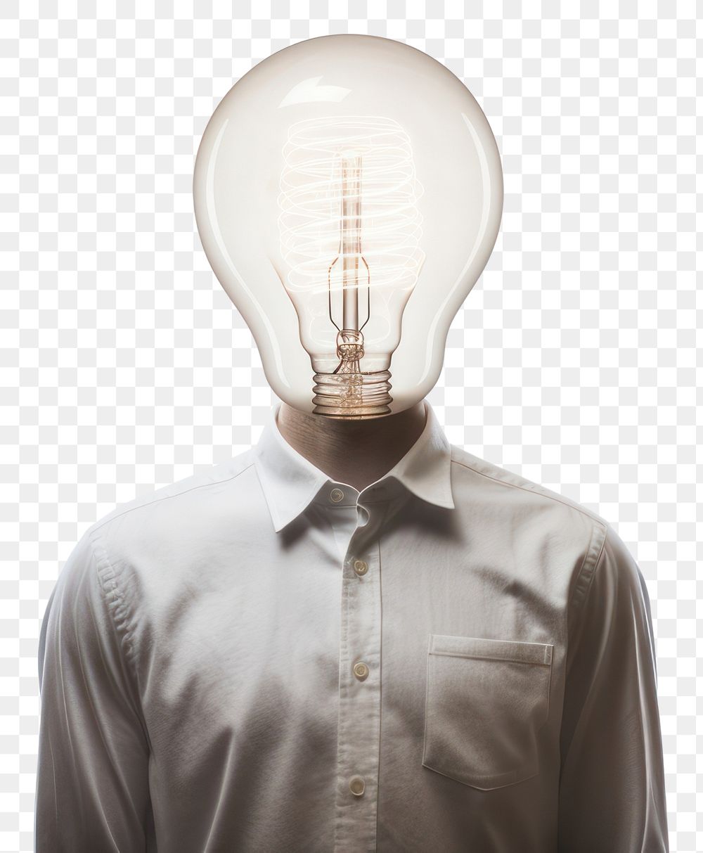 PNG Light lightbulb adult human. AI generated Image by rawpixel.