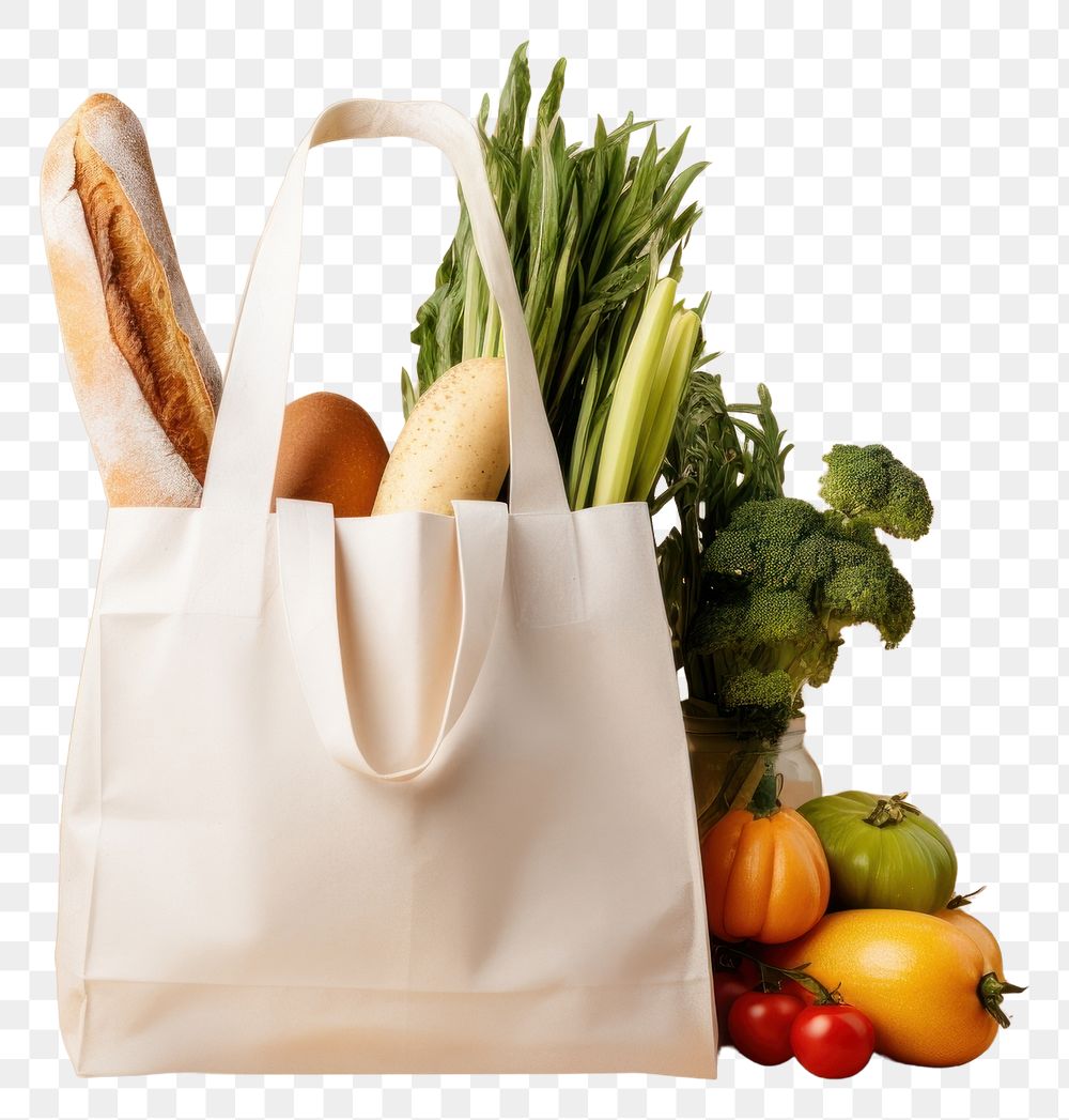 PNG Bag vegetable baguette handbag. AI generated Image by rawpixel.