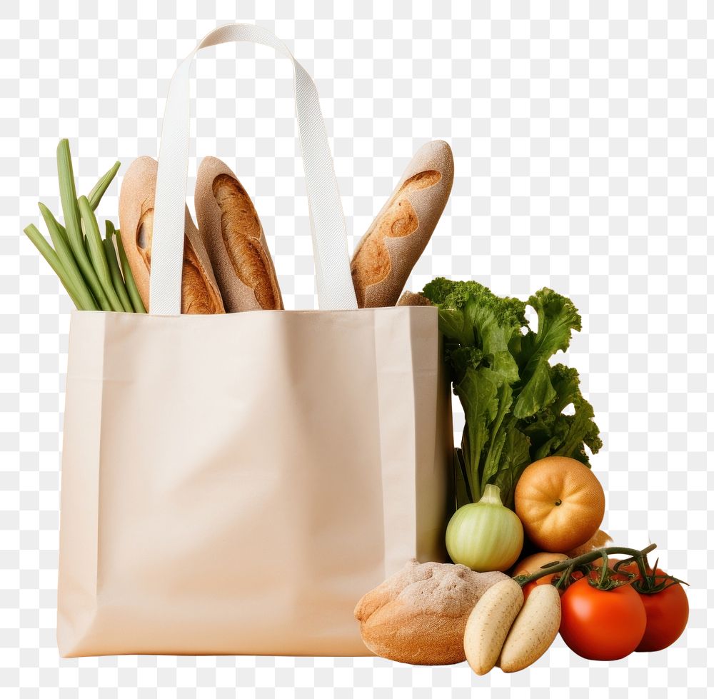 PNG Bag vegetable baguette handbag. AI generated Image by rawpixel.