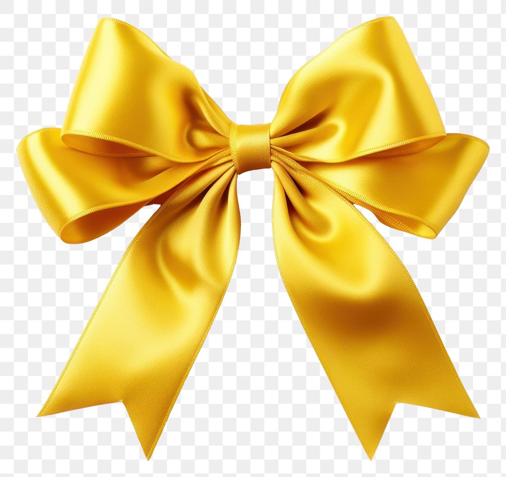 PNG Yellow bow white background celebration. AI generated Image by rawpixel.