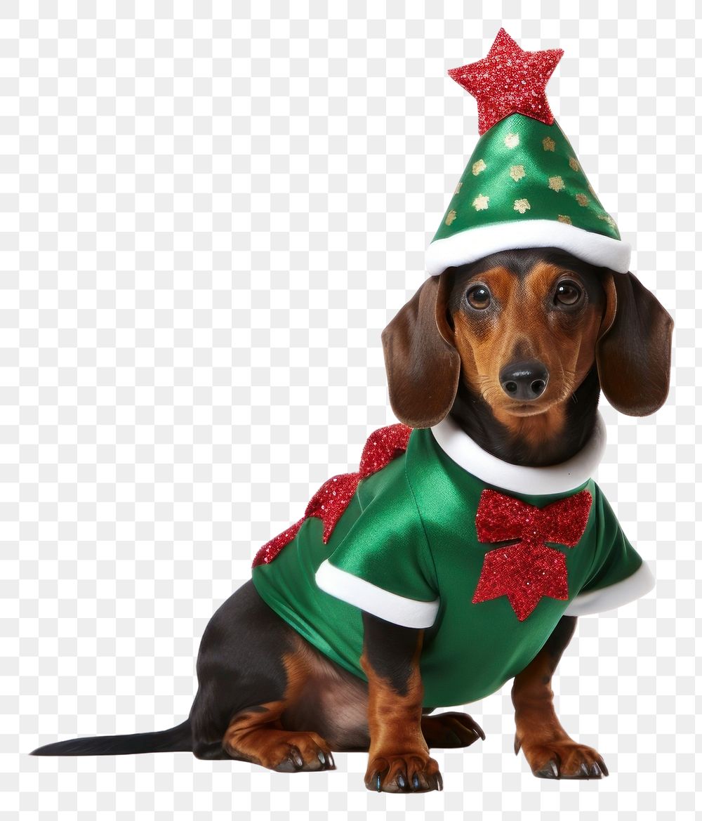 PNG Dachshund christmas costume animal. AI generated Image by rawpixel.