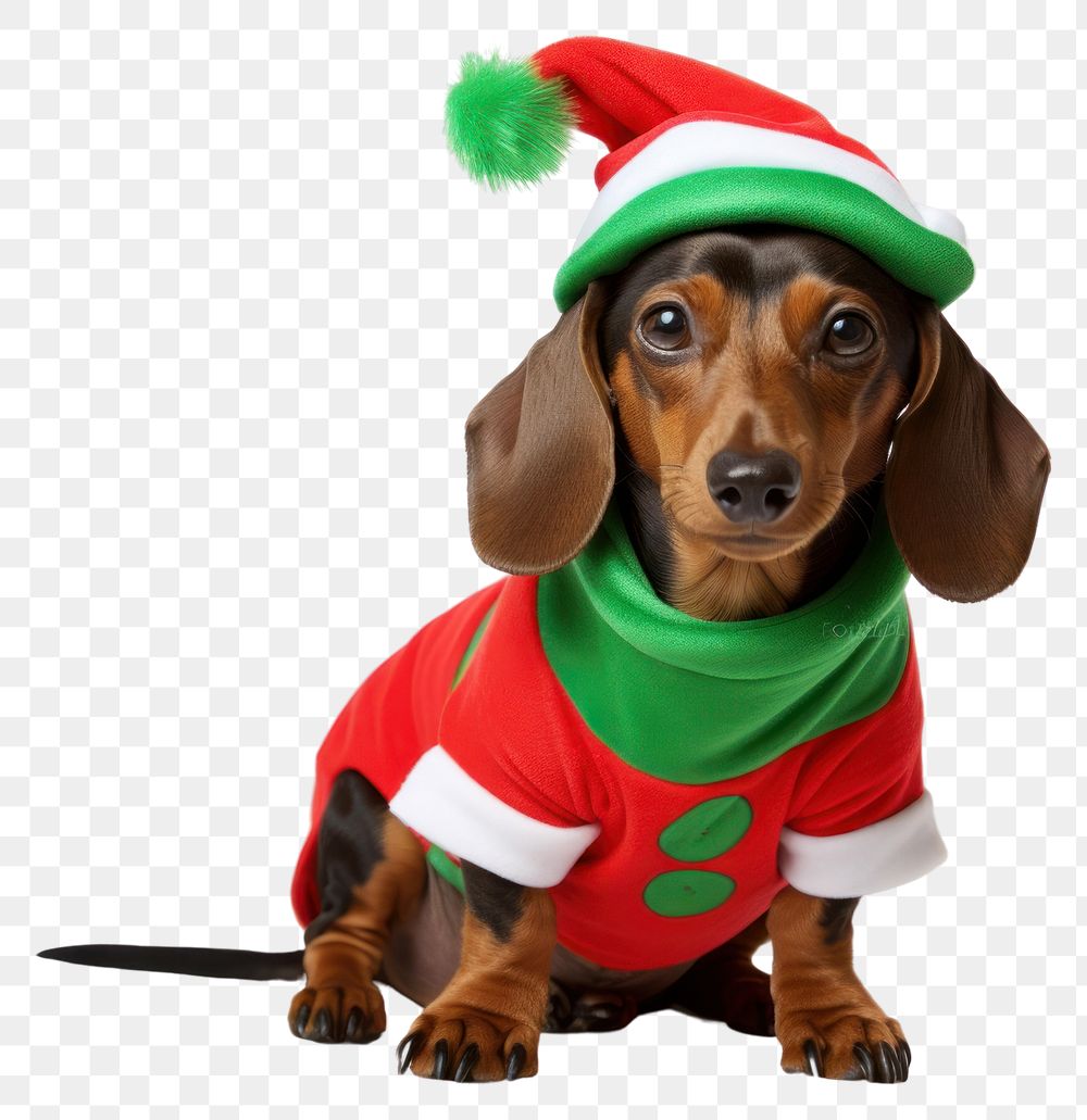 PNG Dachshund christmas mammal animal. AI generated Image by rawpixel.