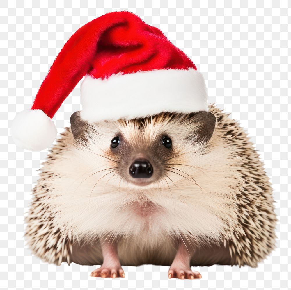 PNG Hedgehog christmas mammal animal. AI generated Image by rawpixel.