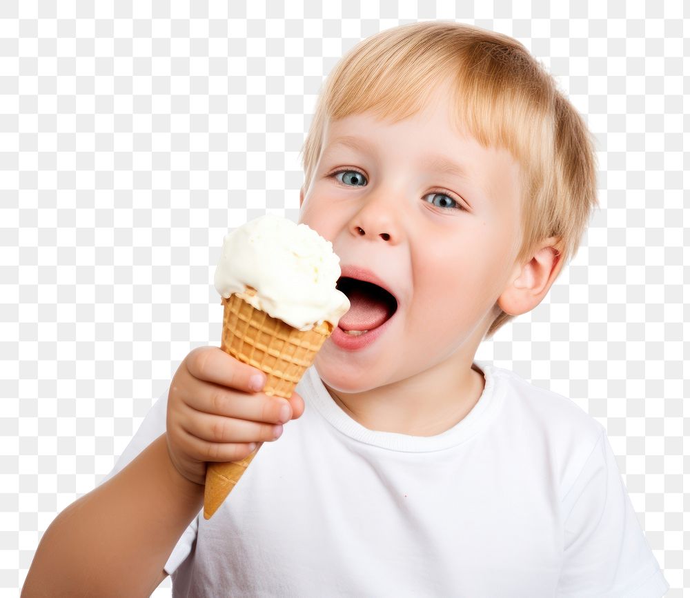 PNG Eating dessert cream food transparent background