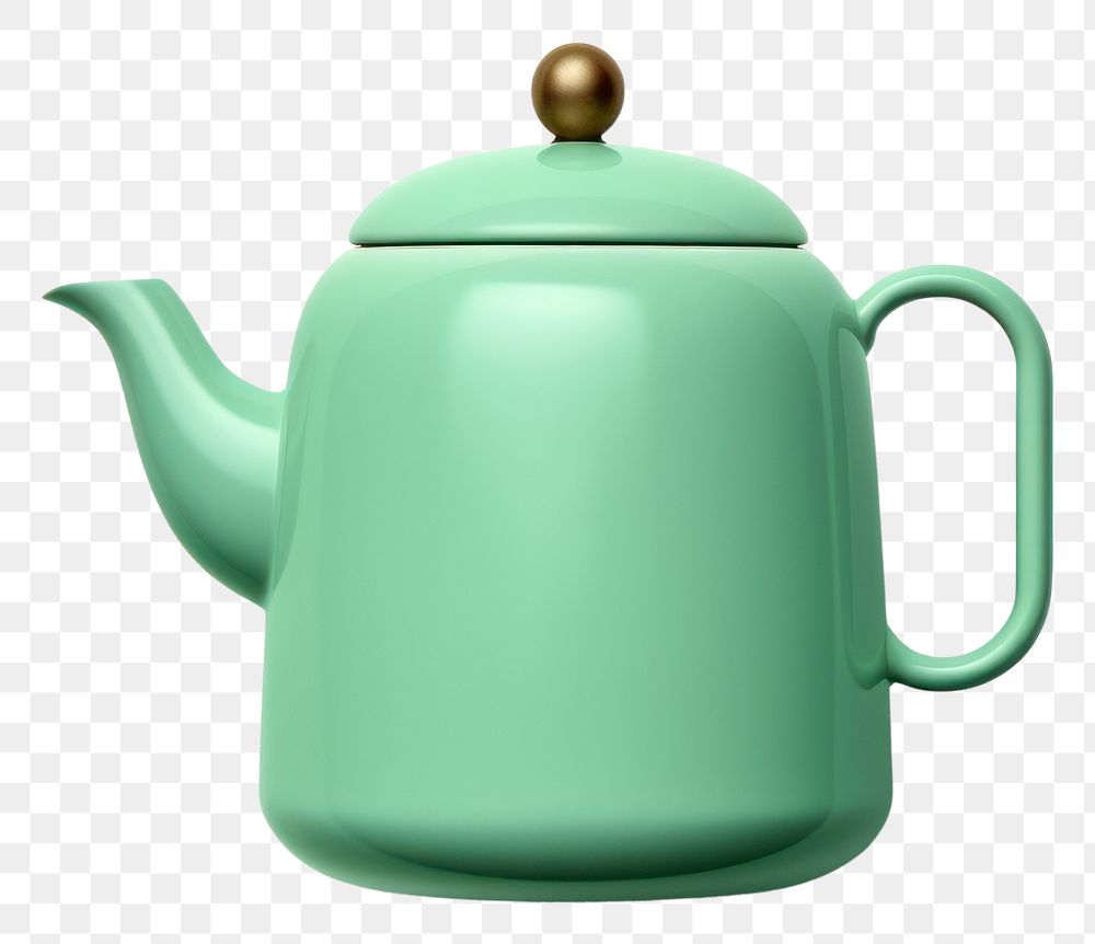 PNG Teapot green transparent background refreshment.