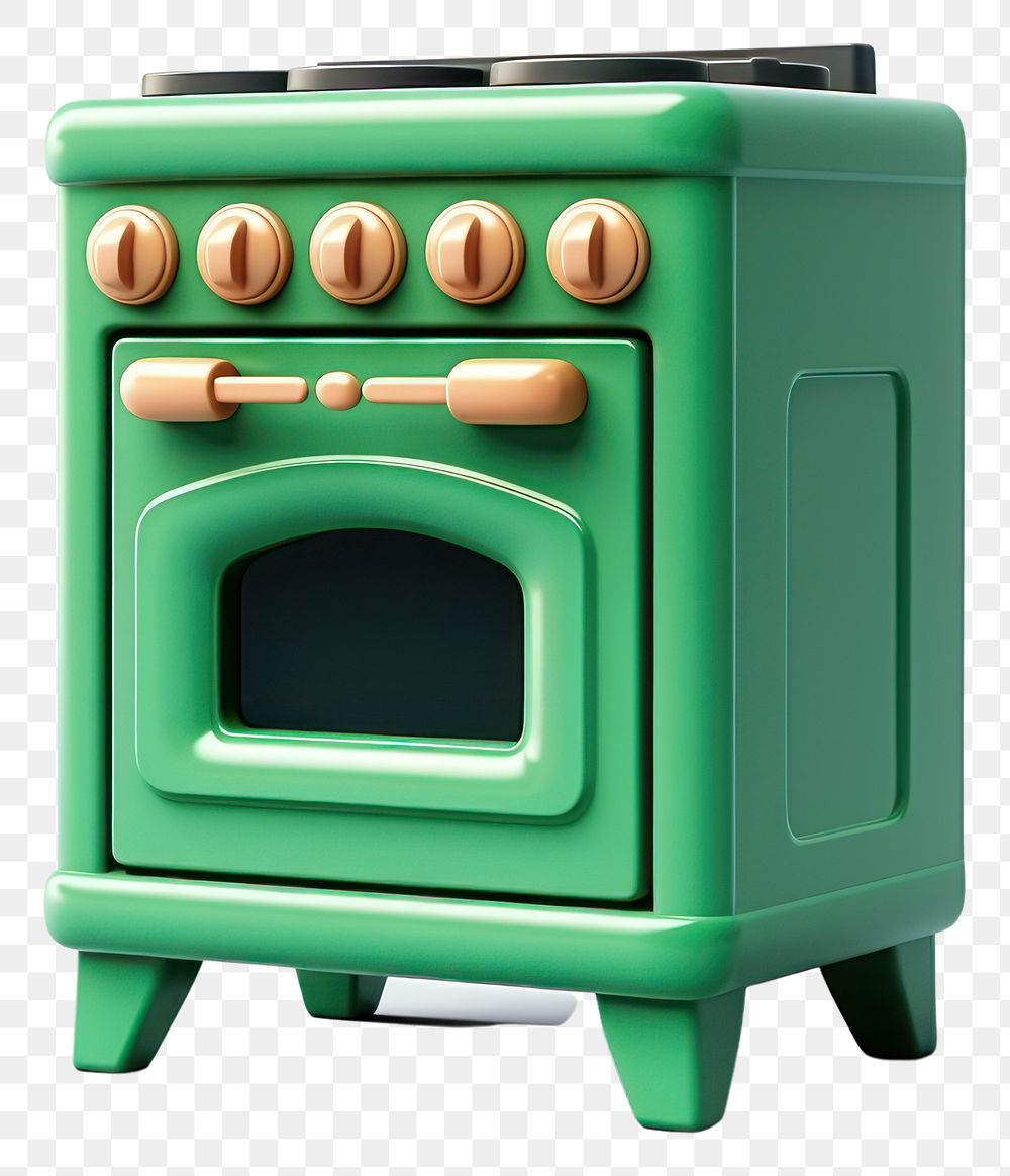 PNG Stove appliance green transparent background. 