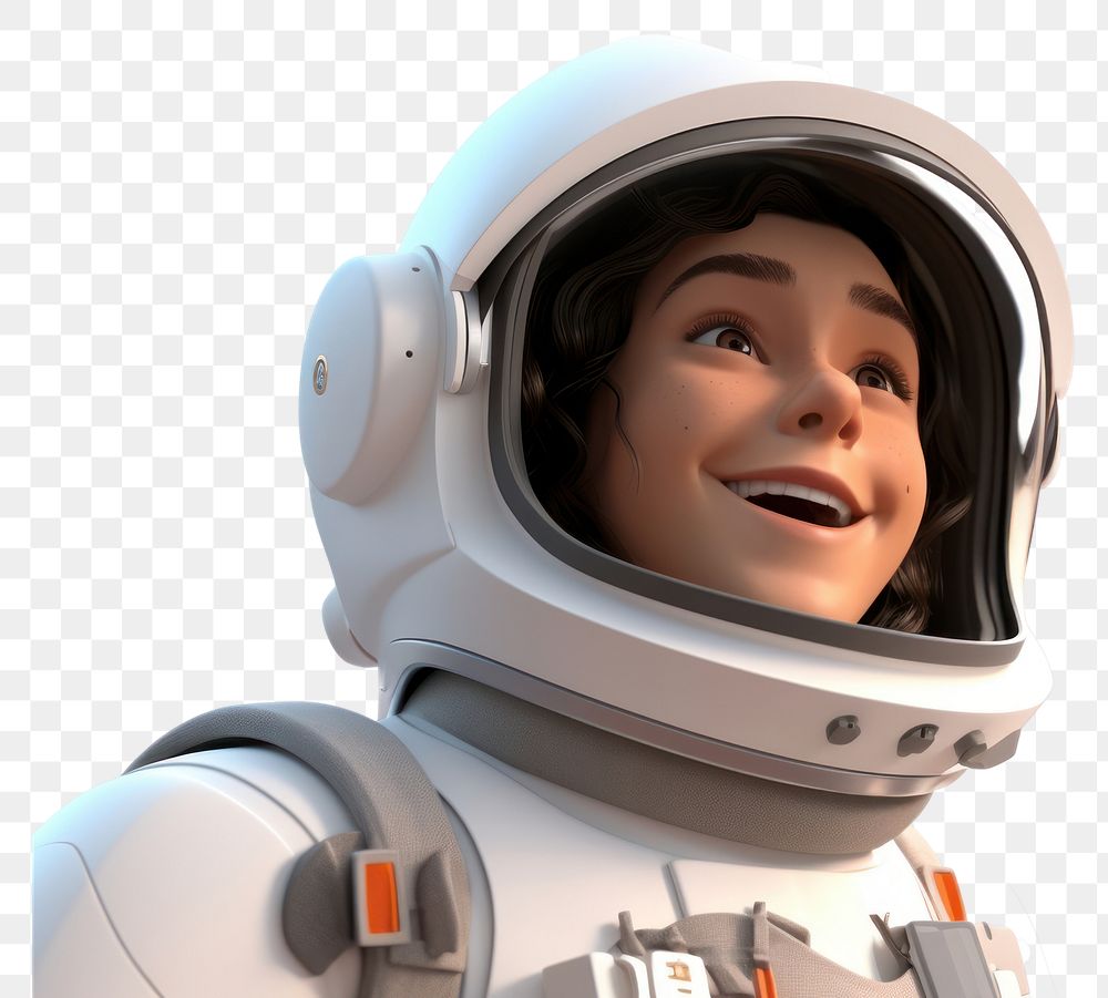 PNG Astronaut smiling helmet futuristic. AI generated Image by rawpixel.