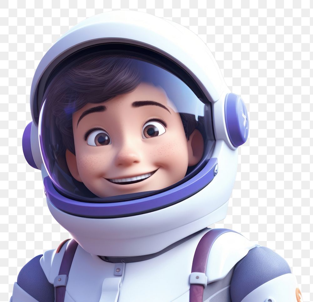 PNG Astronaut smiling cartoon blue. 