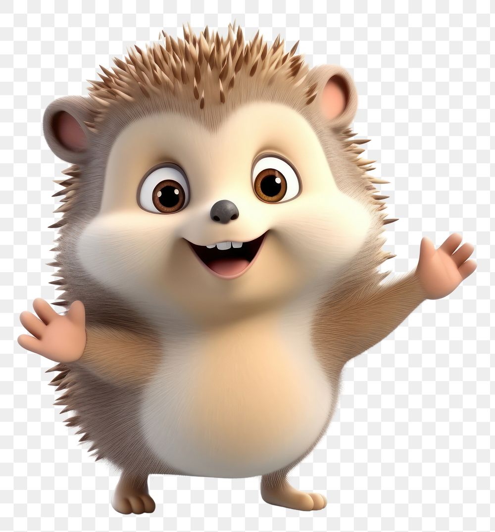 PNG Hedgehog cartoon mammal animal. AI generated Image by rawpixel.