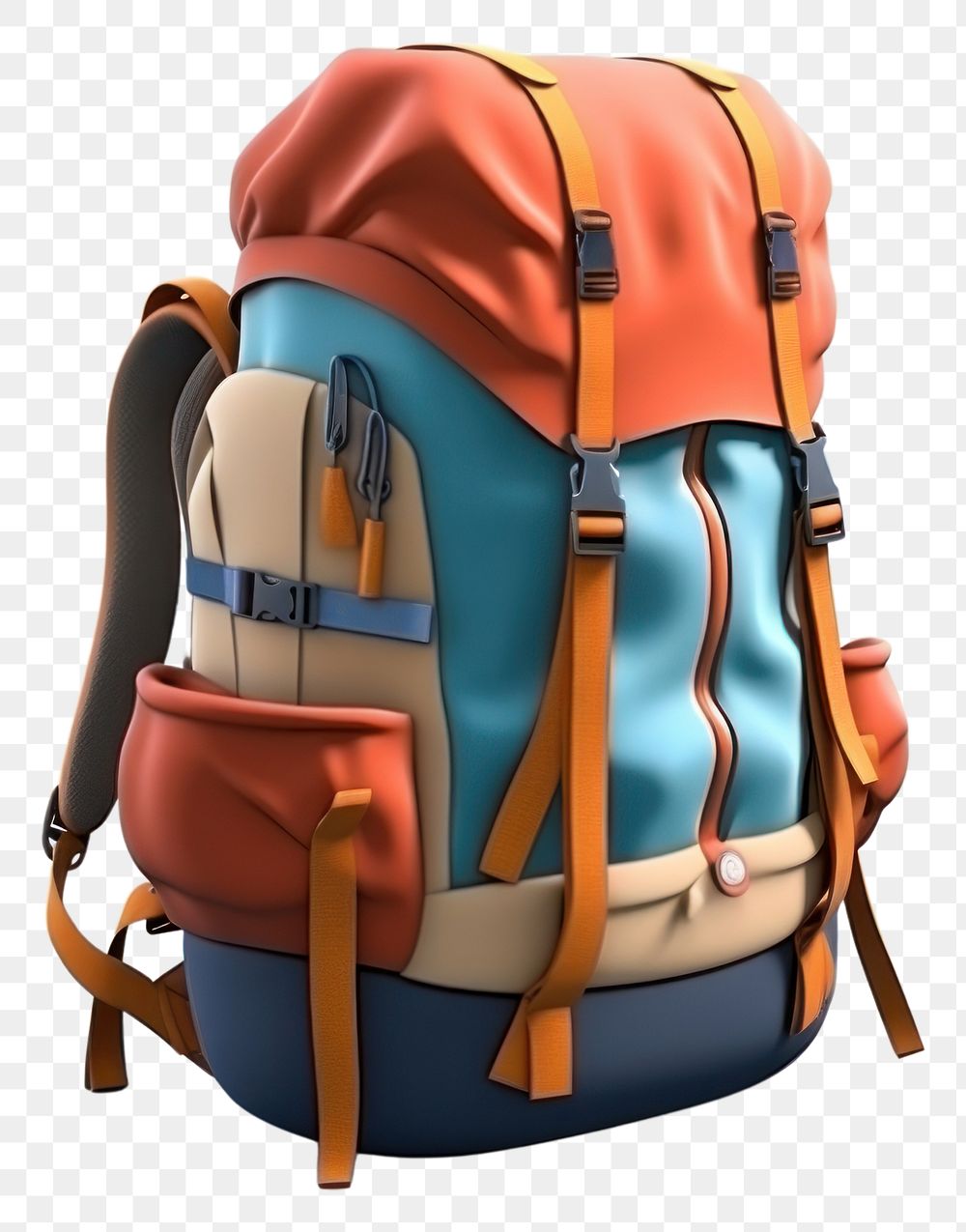 PNG Bag backpack transparent background backpacking. AI generated Image by rawpixel.