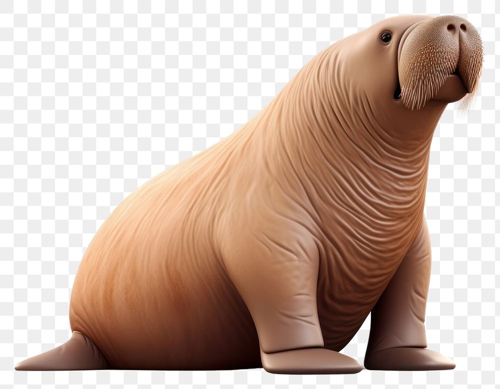 PNG Cartoon animal mammal walrus. AI generated Image by rawpixel.
