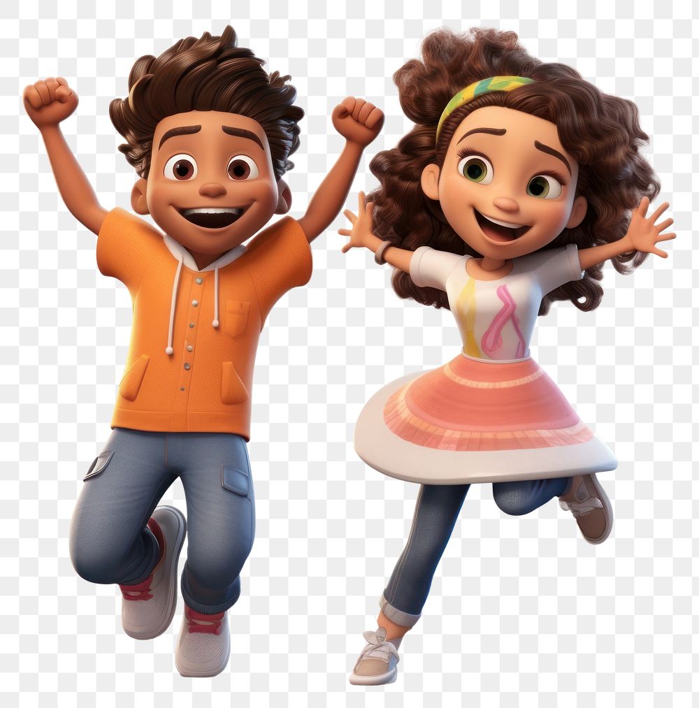 PNG Dancing cartoon toy transparent background. AI generated Image by rawpixel.