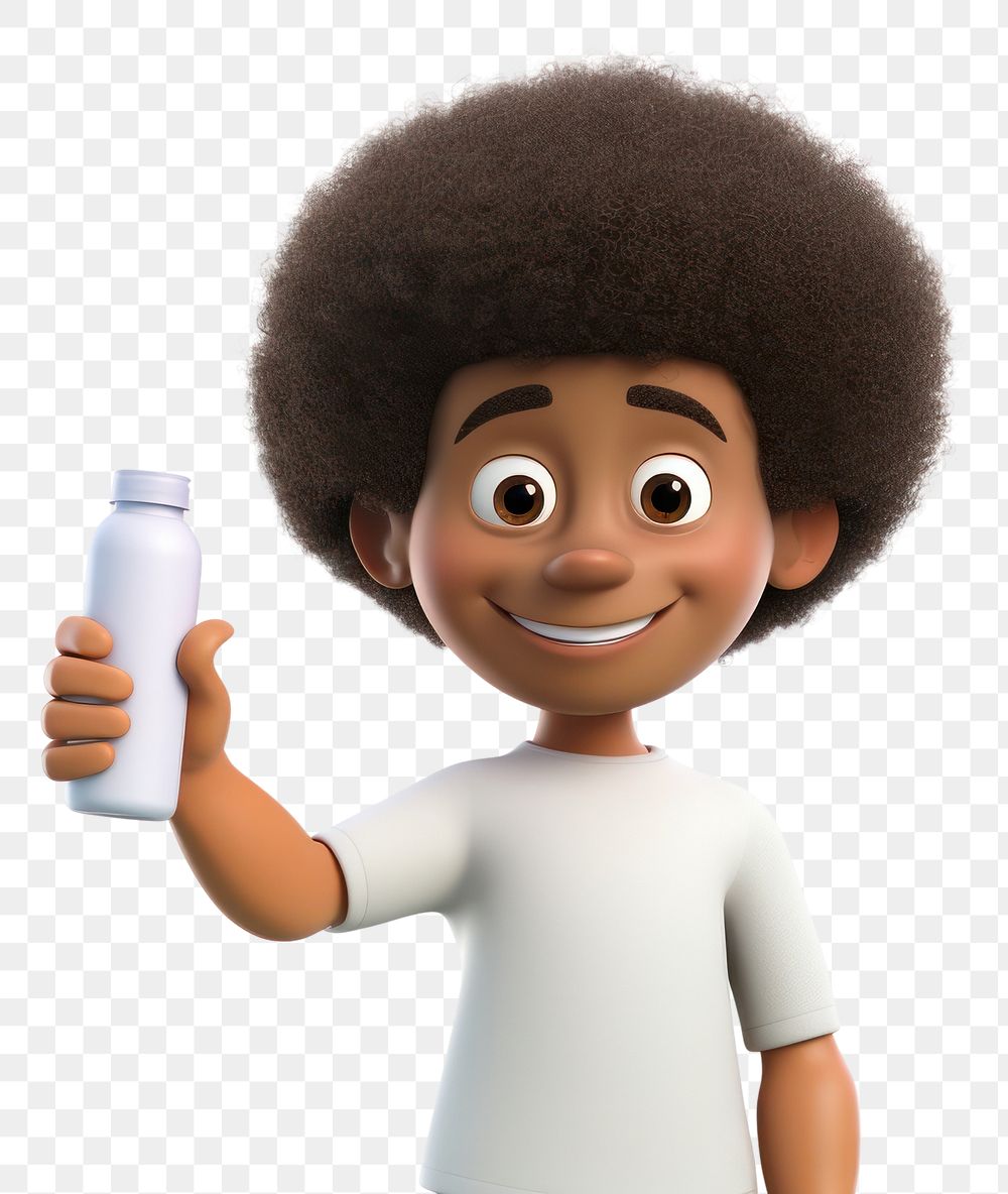 PNG Cartoon afro transparent background happiness. AI generated Image by rawpixel.